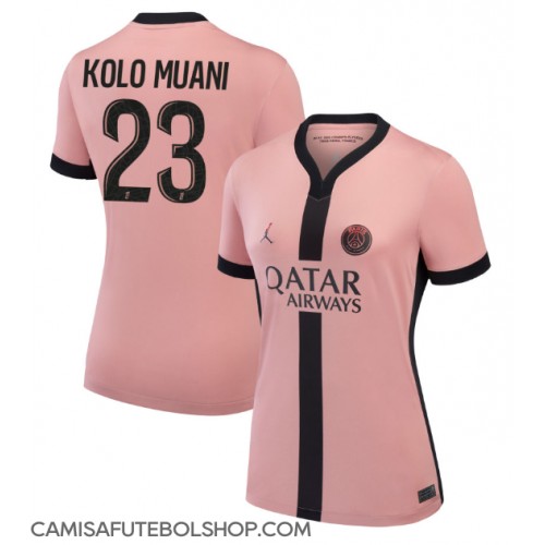 Camisa de time de futebol Paris Saint-Germain Randal Kolo Muani #23 Replicas 3º Equipamento Feminina 2024-25 Manga Curta